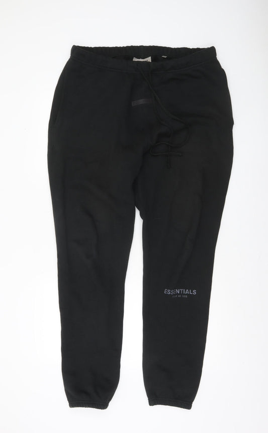 Essentials Fear of God Men's Black Joggers XL Relaxed Fit Streetwear