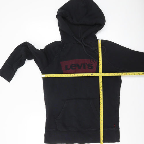 Levi's Men's Black Pullover Hoodie XS Regular Fit Graphic Cotton