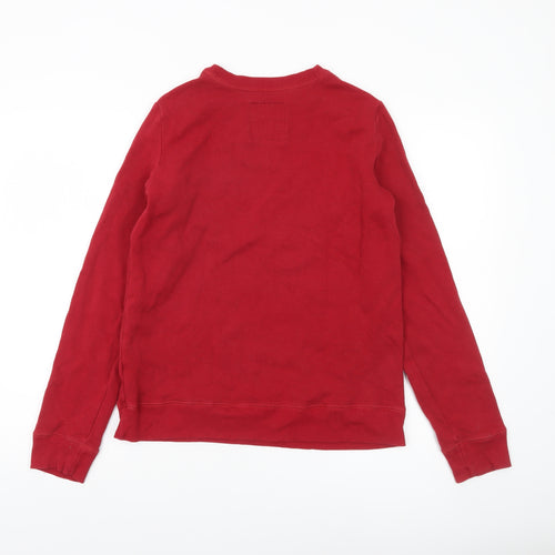 Hollister Womens Red Logo Pullover Sweatshirt Small
