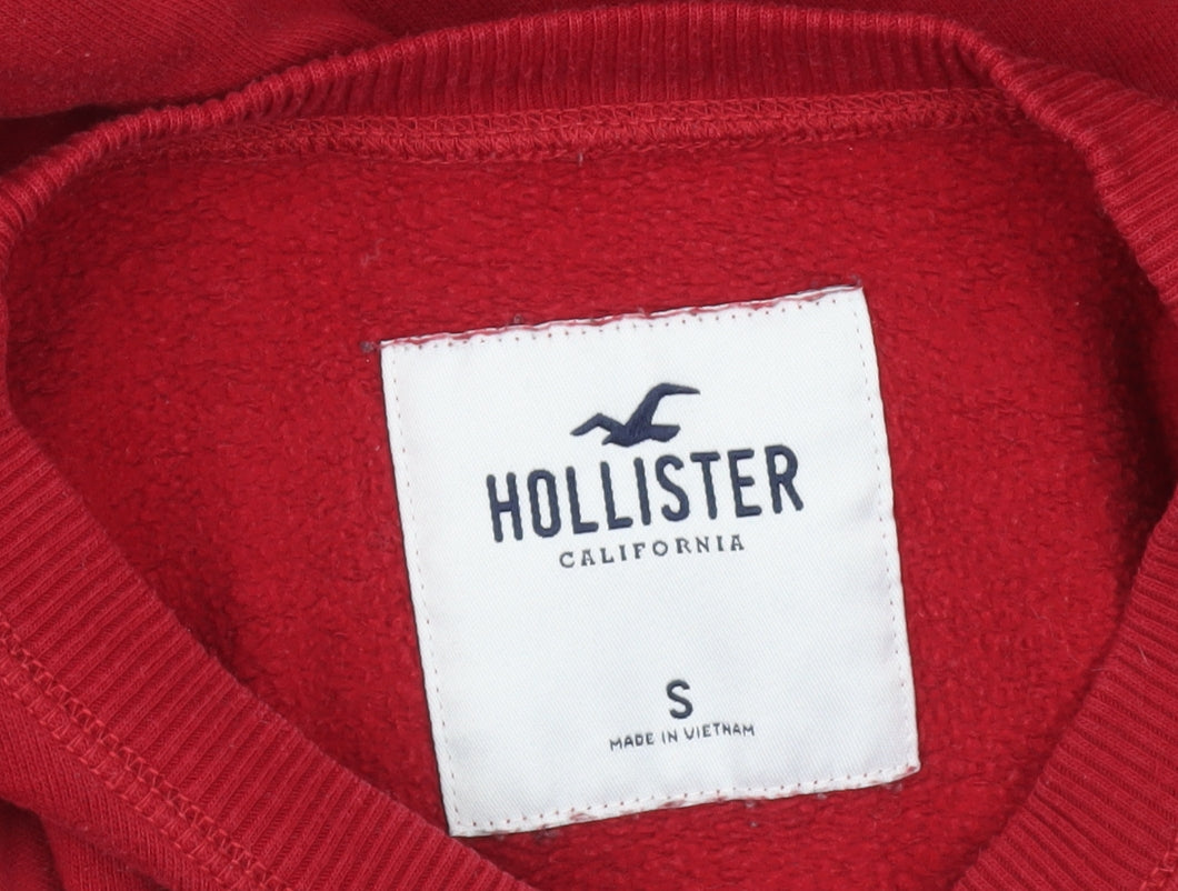 Hollister Womens Red Logo Pullover Sweatshirt Small