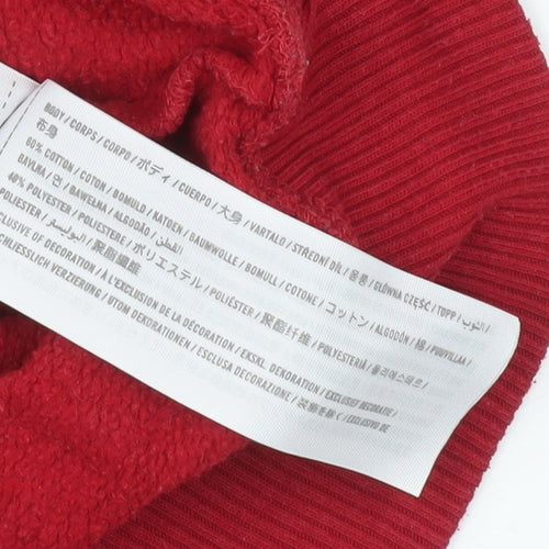 Hollister Womens Red Logo Pullover Sweatshirt Small
