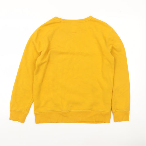 GAP Boys Yellow Logo Pullover Sweatshirt XXL (14-15 Years) Fleece Cotton Blend