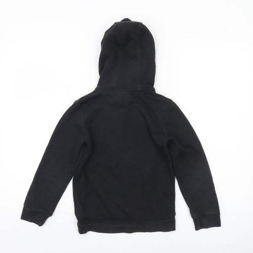 Adidas Boys Black Hoodie 7-8 Years XS Pullover Cotton Blend Logo