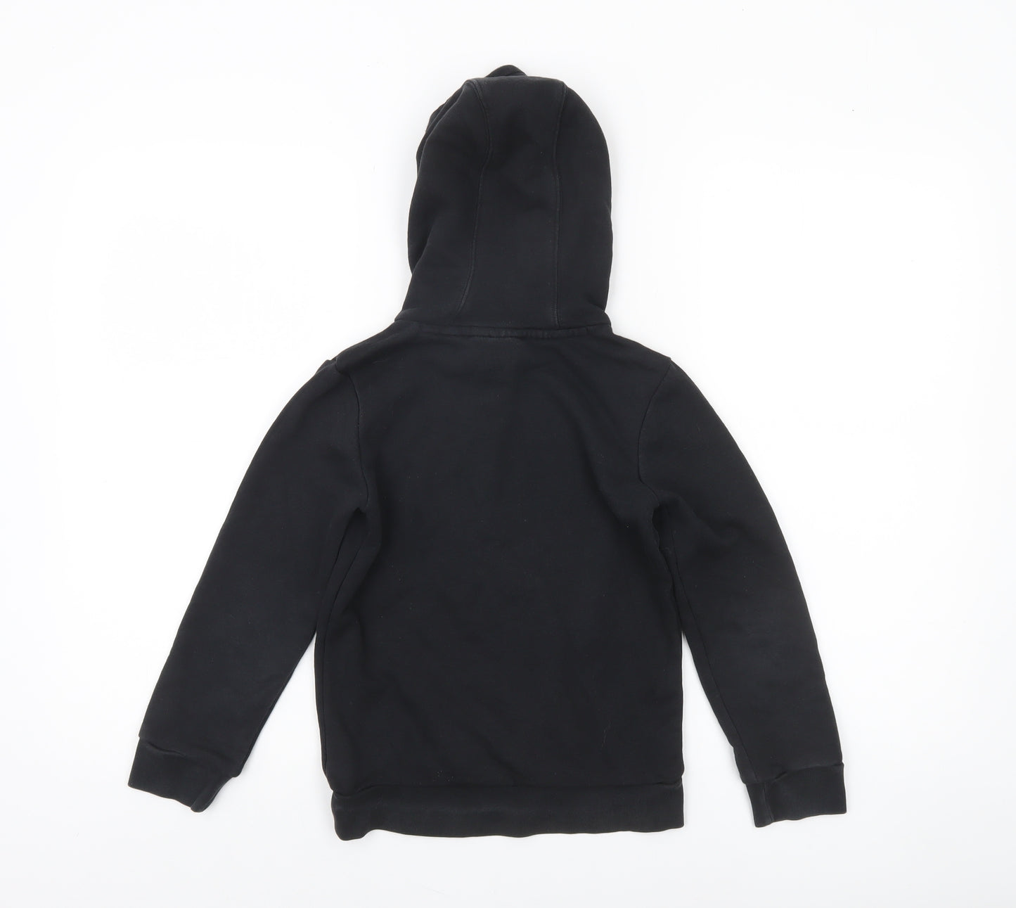 Adidas Boys Black Hoodie 7-8 Years XS Pullover Cotton Blend Logo