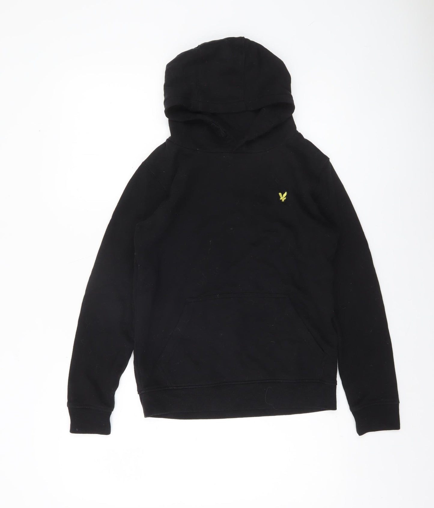 Lyle & Scott Boys Black Pullover Hoodie 10-11 Years Cotton Blend