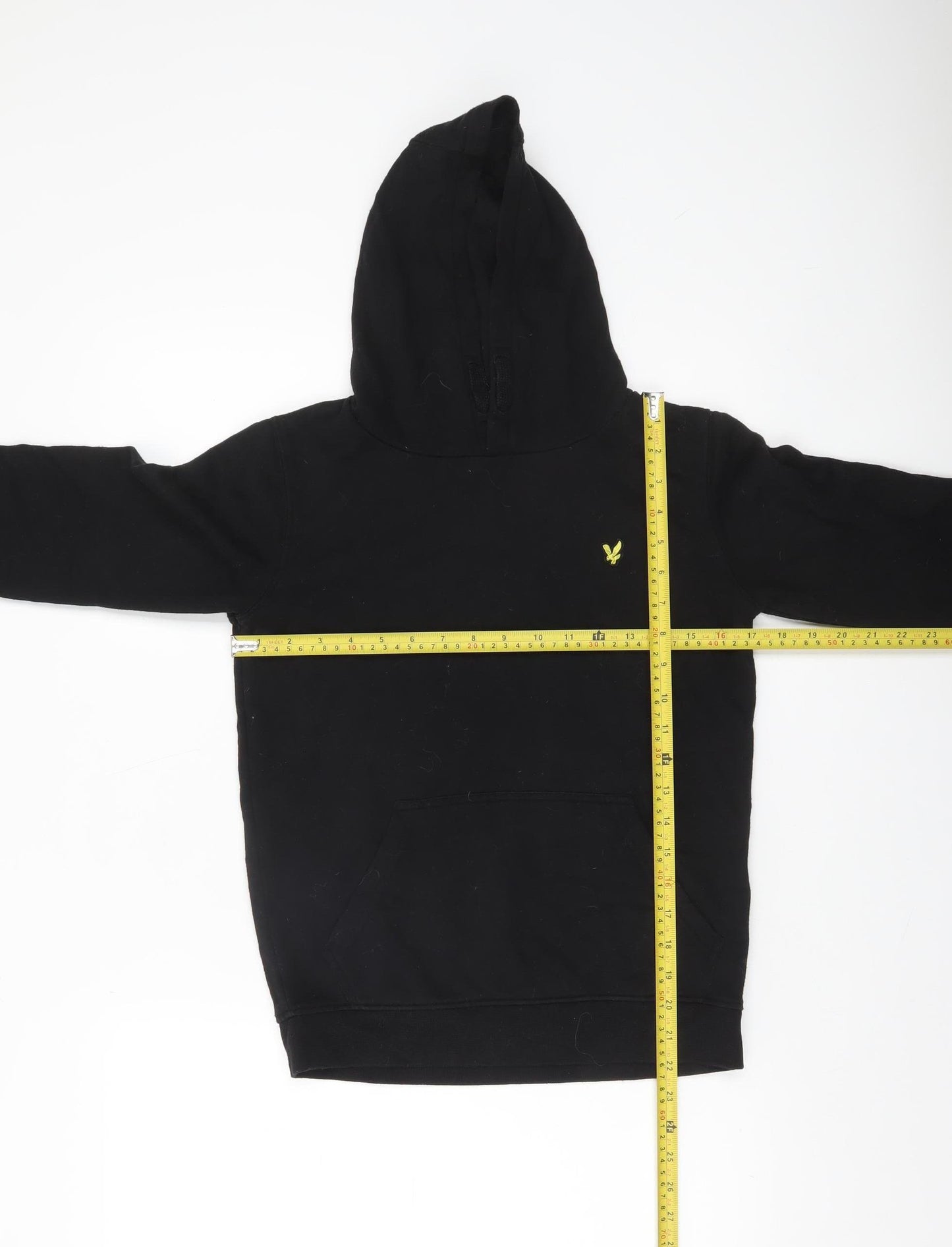 Lyle & Scott Boys Black Pullover Hoodie 10-11 Years Cotton Blend