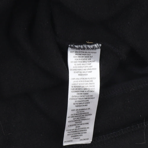 French Connection Womens Black High Neck Pullover Sweatshirt Size L