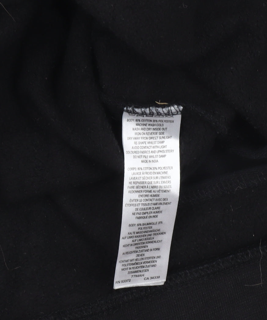 French Connection Womens Black High Neck Pullover Sweatshirt Size L