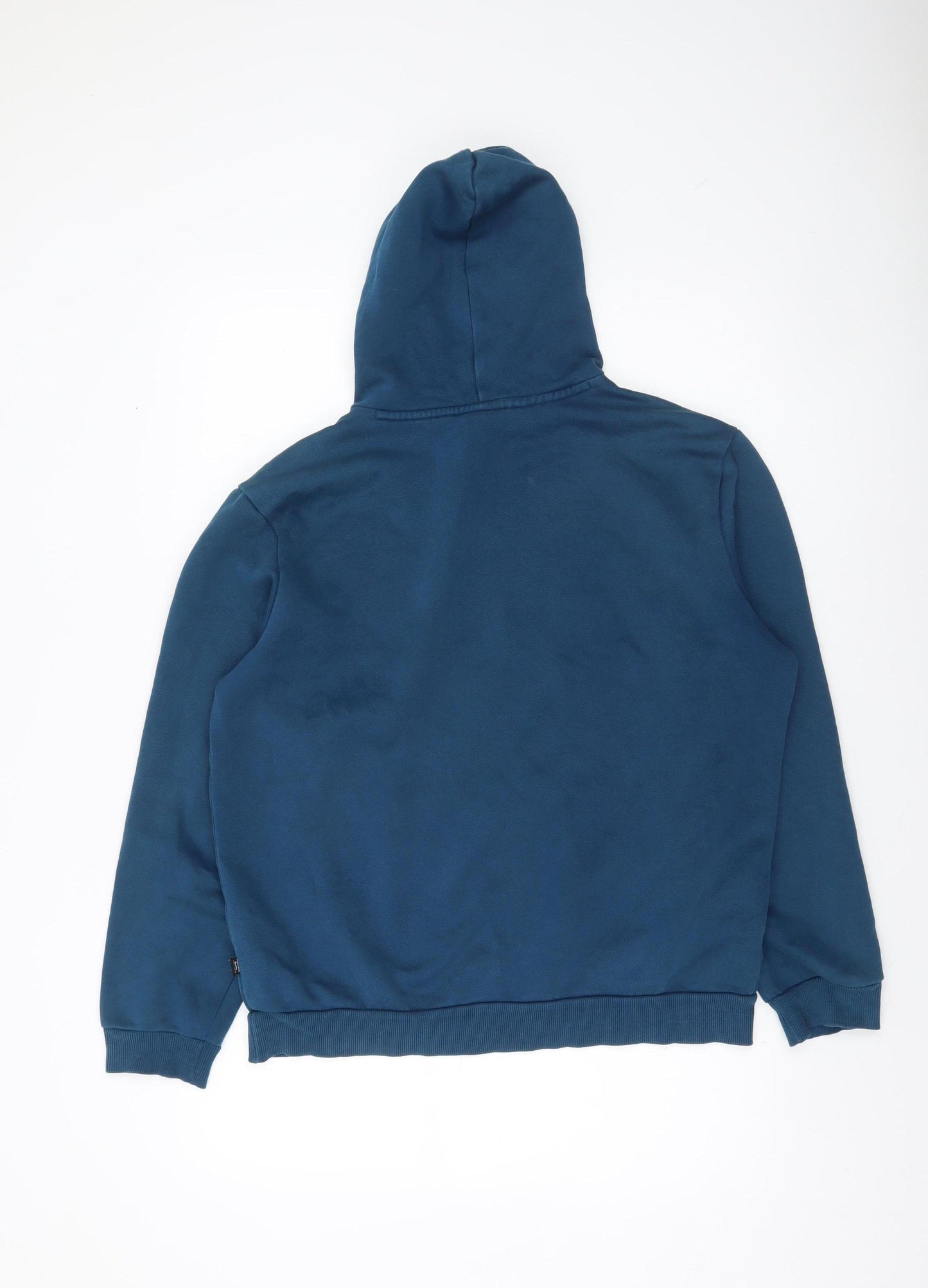 Puma Men's Blue Pullover Hoodie Size M Fleece Logo Sportswear