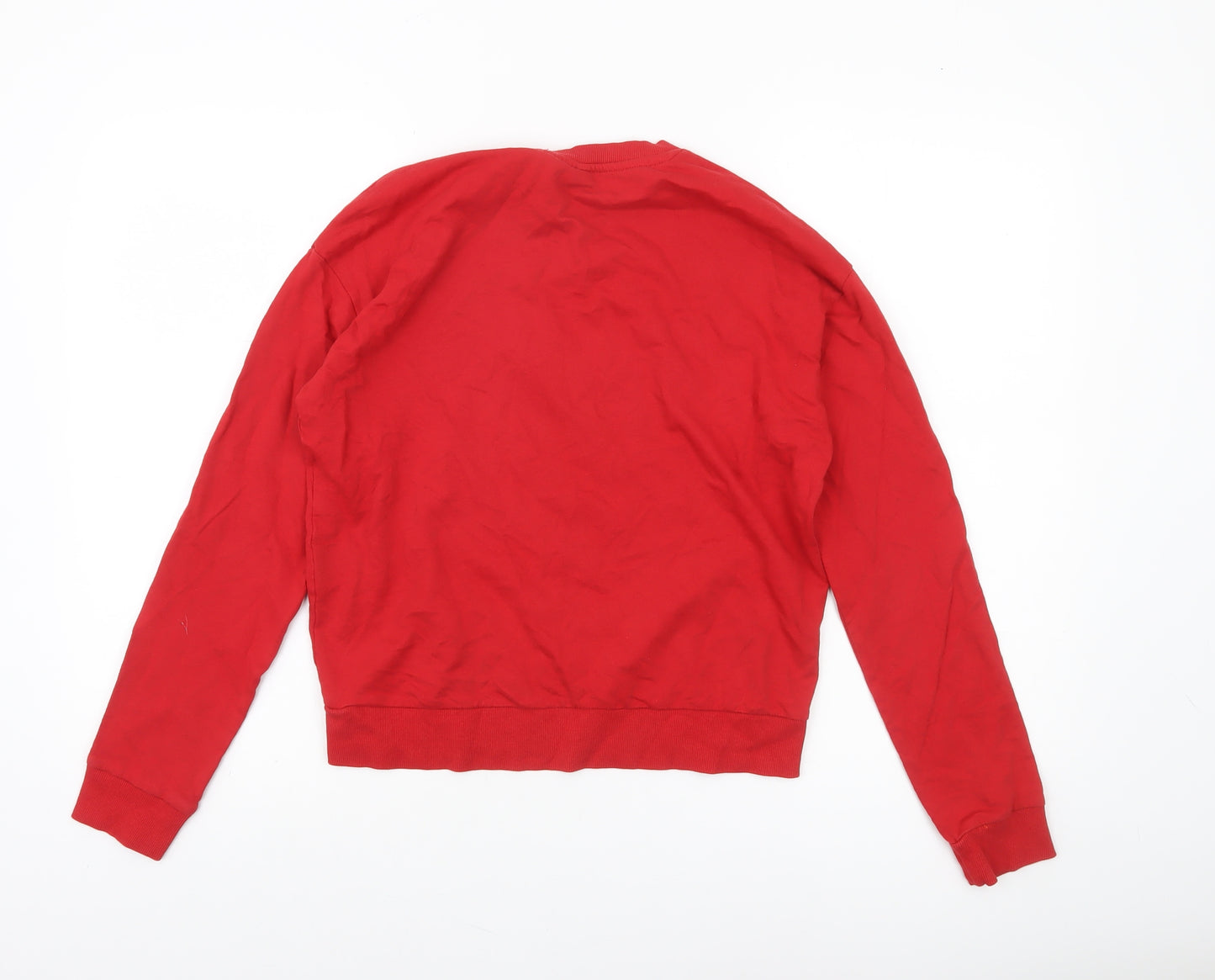 H&M Divided Women Red Christmas Looney Tunes Sweatshirt UK S