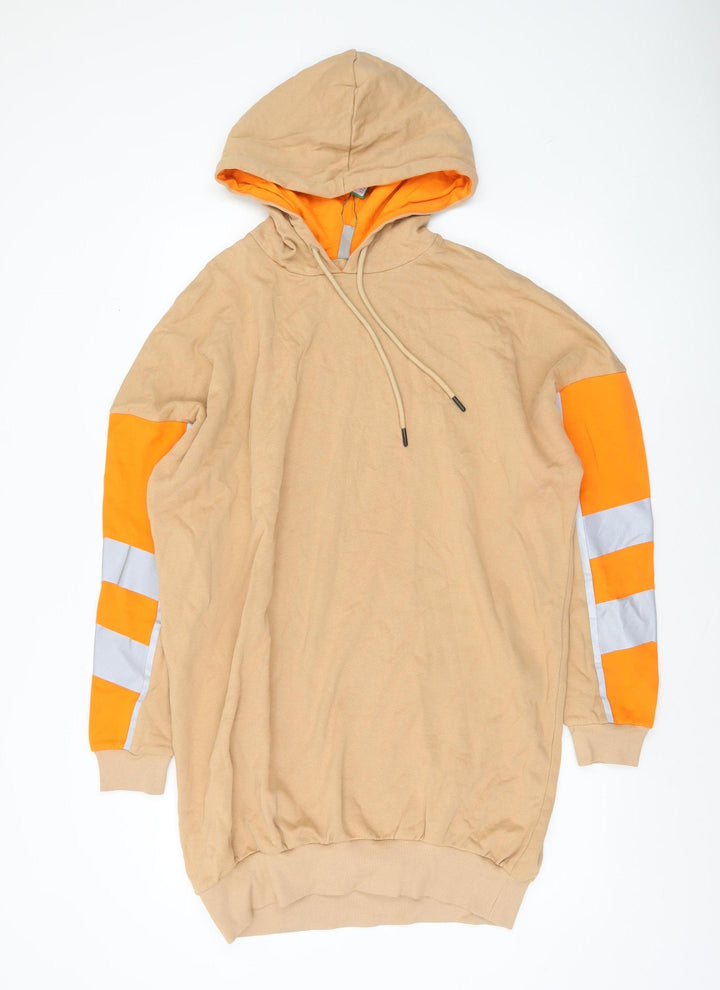 ASOS Women’s Beige Hoodie UK 10 Reflective Sleeve Pullover