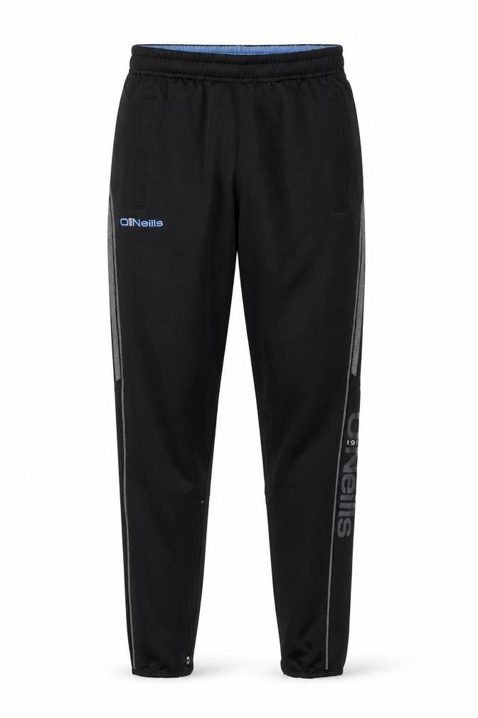 Front view of O’Neills Men’s Black Jogger Track Pants Size Small Polyester Tapered Fit