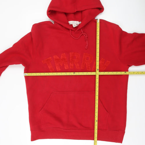 H&M L.O.G.G. Men's Red XL Pullover Hoodie with TMRRW Graphic