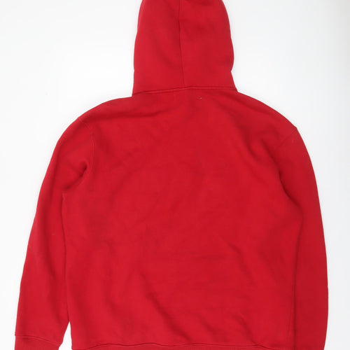 H&M L.O.G.G. Men's Red XL Pullover Hoodie with TMRRW Graphic