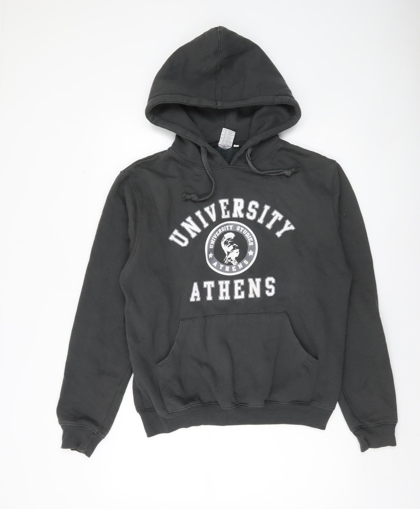 Lemon Collection Men's Black Pullover Hoodie Medium University Athens Graphic