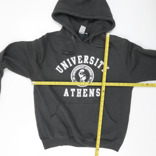 Lemon Collection Men's Black Pullover Hoodie Medium University Athens Graphic