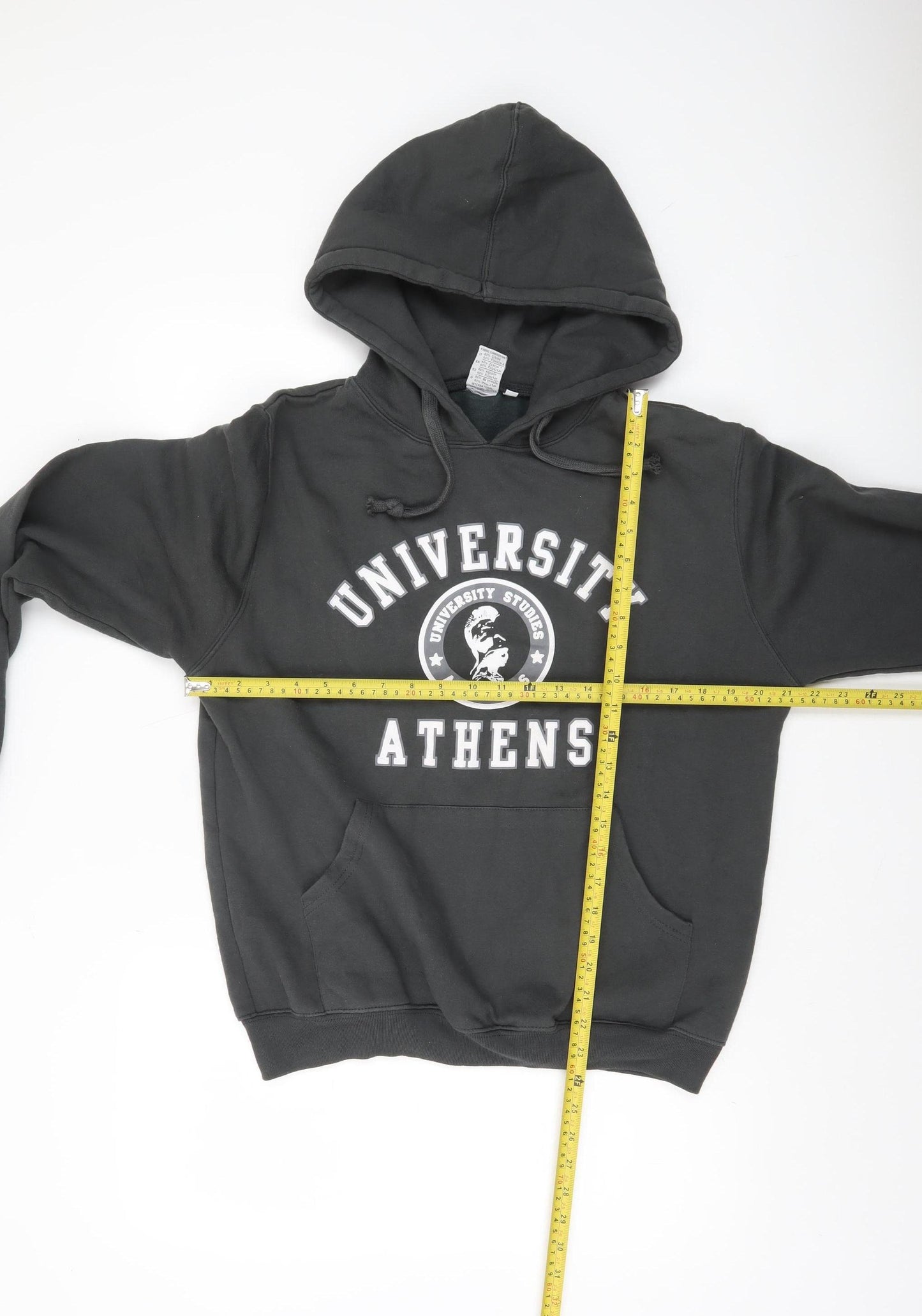 Lemon Collection Men's Black Pullover Hoodie Medium University Athens Graphic