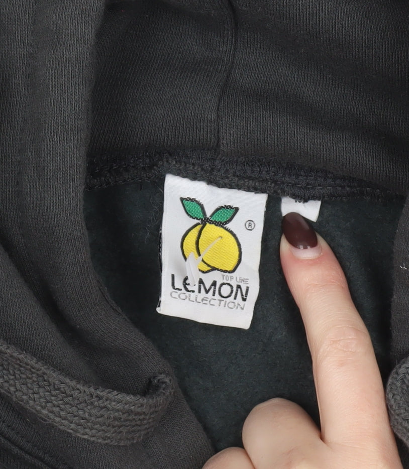 Lemon Collection Men's Black Pullover Hoodie Medium University Athens Graphic