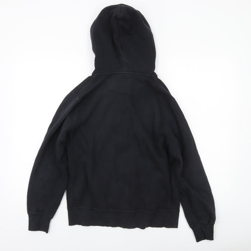 Nike Boys Black Full Zip Hoodie XL 13-15 Years Cotton Blend Hooded Sweatshirt