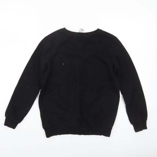 Hype Boys Black Graphic Logo Pullover Sweatshirt 11-12 Years