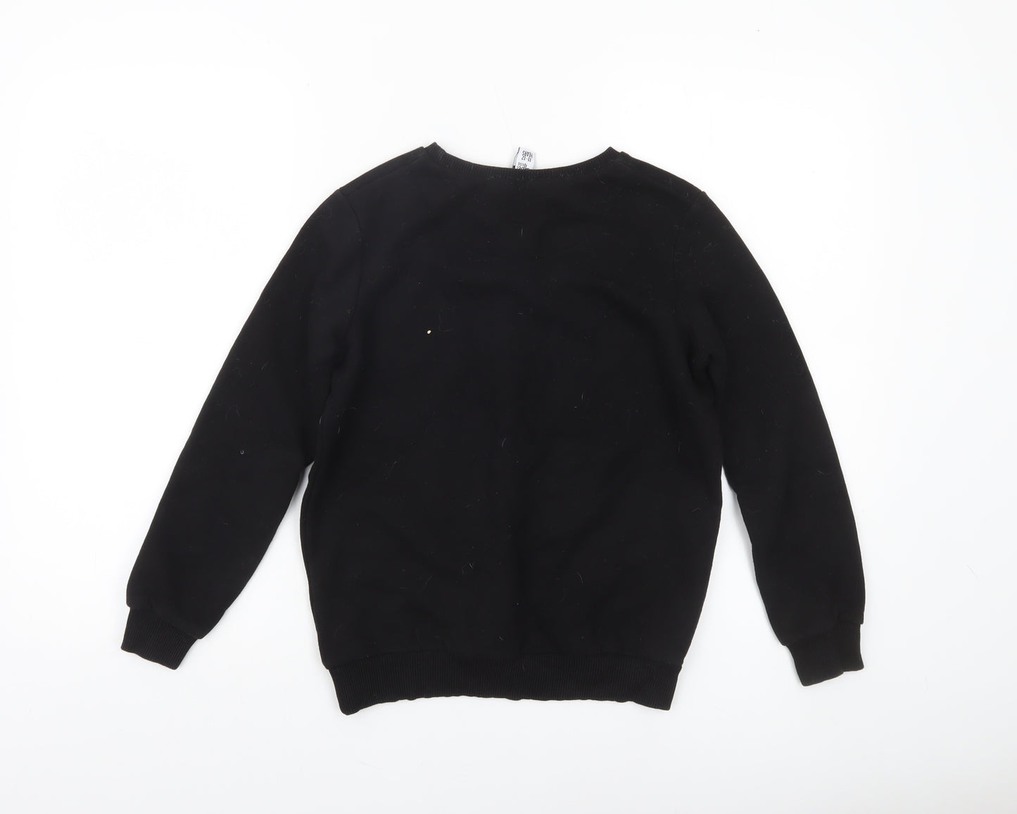 Hype Boys Black Graphic Logo Pullover Sweatshirt 11-12 Years