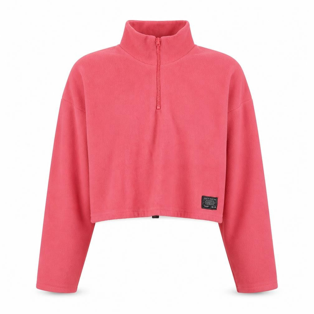 Urban Outfitters Women Pink Fleece 1/2 Zip Pullover Sweatshirt M
