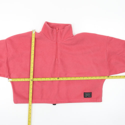 Urban Outfitters Women Pink Fleece 1/2 Zip Pullover Sweatshirt M