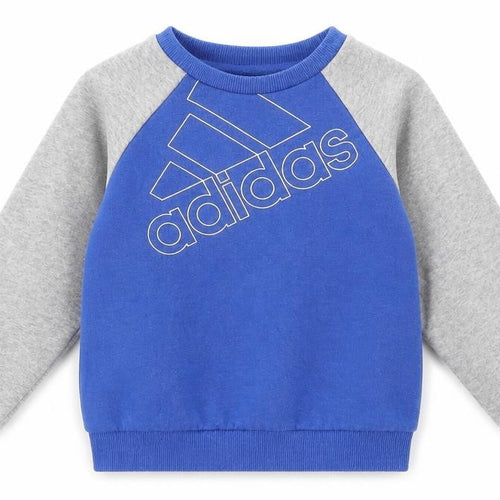 Adidas Unisex Baby Blue & Grey Pullover Jumper 18-24 Months Sportswear