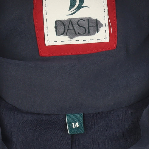 Dash Women's Blue Padded Waistcoat Size 14 Sleeveless Jacket