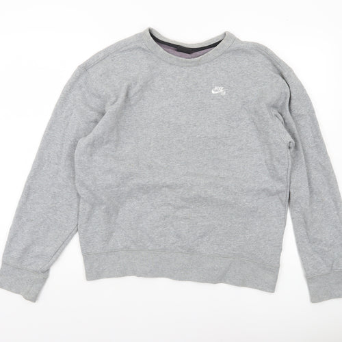 Nike SB Men's Grey Crew Neck Pullover Sweatshirt Size S