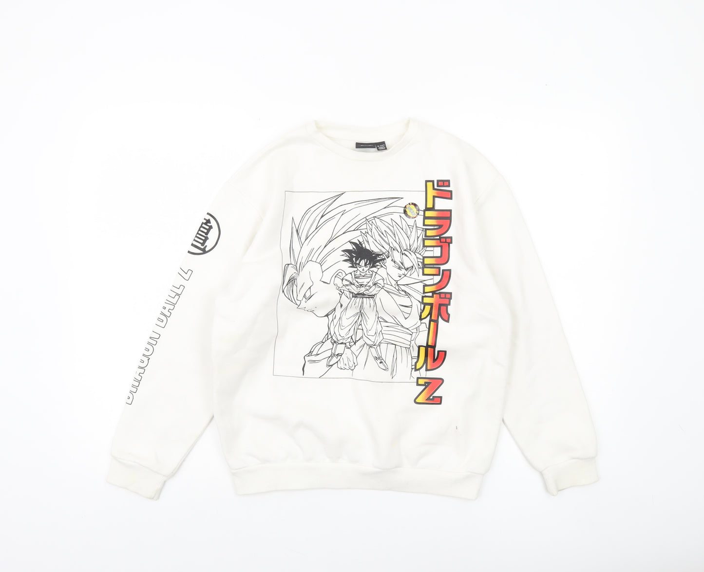 Dragon Ball Z Boys White Sweatshirt 10-11 Years Anime Graphic Pullover