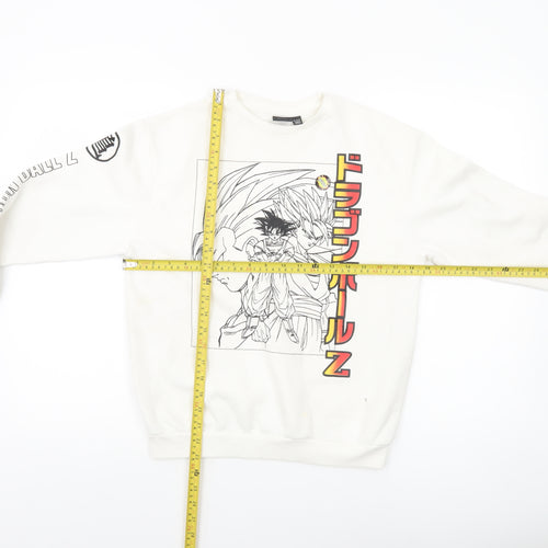 Dragon Ball Z Boys White Sweatshirt 10-11 Years Anime Graphic Pullover