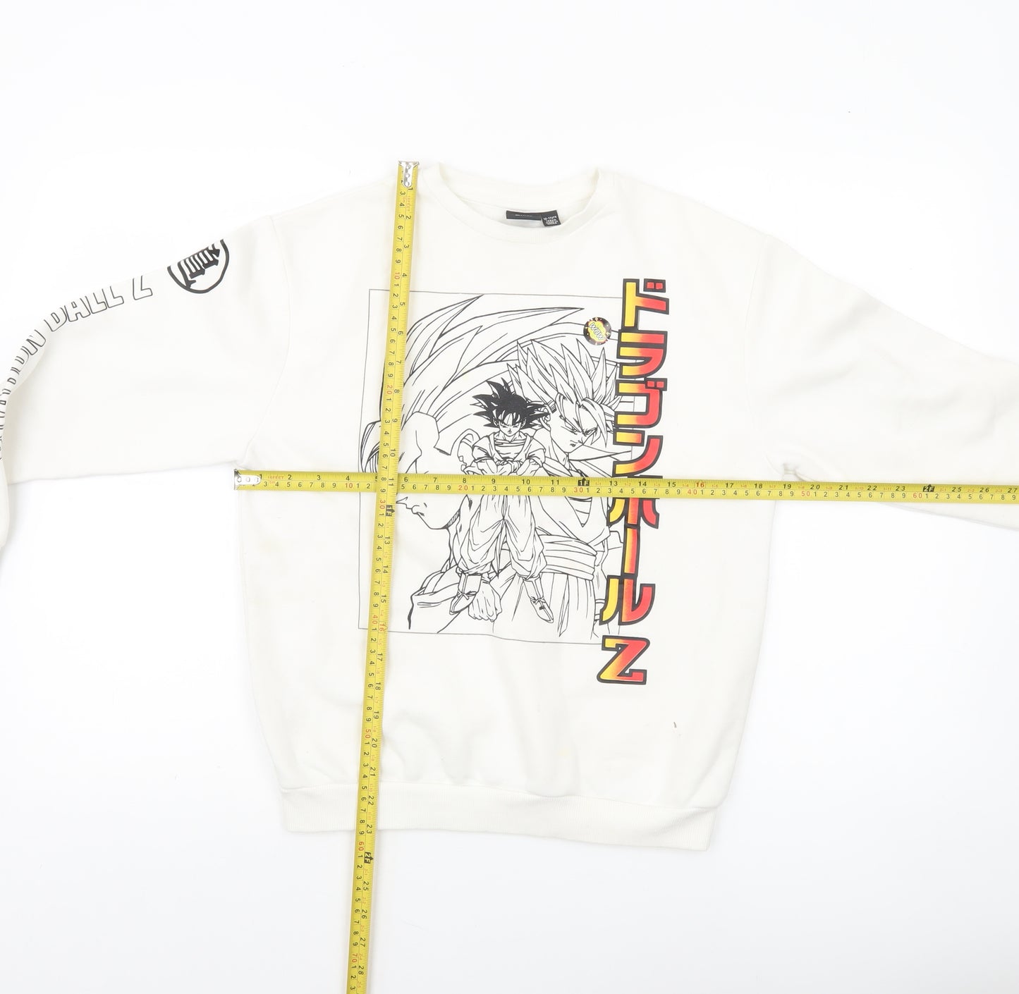 Dragon Ball Z Boys White Sweatshirt 10-11 Years Anime Graphic Pullover