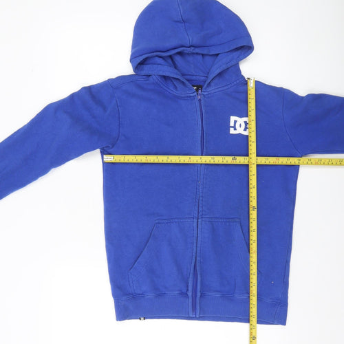 DC Boys Blue Full Zip Hoodie 12 Years Cotton Blend Casual Hooded Sweatshirt