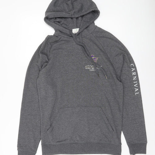 Dubai Racing Club Men's Grey Pullover Hoodie Size S Sports Style