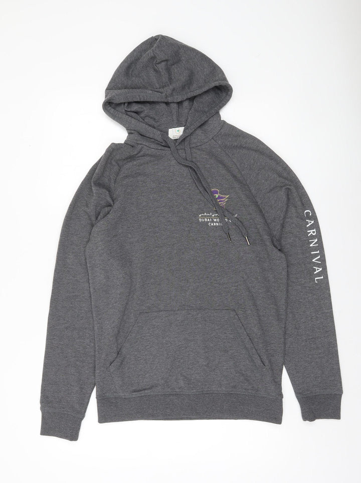 Dubai Racing Club Men's Grey Pullover Hoodie Size S Sports Style