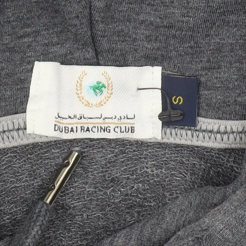 Dubai Racing Club Men's Grey Pullover Hoodie Size S Sports Style
