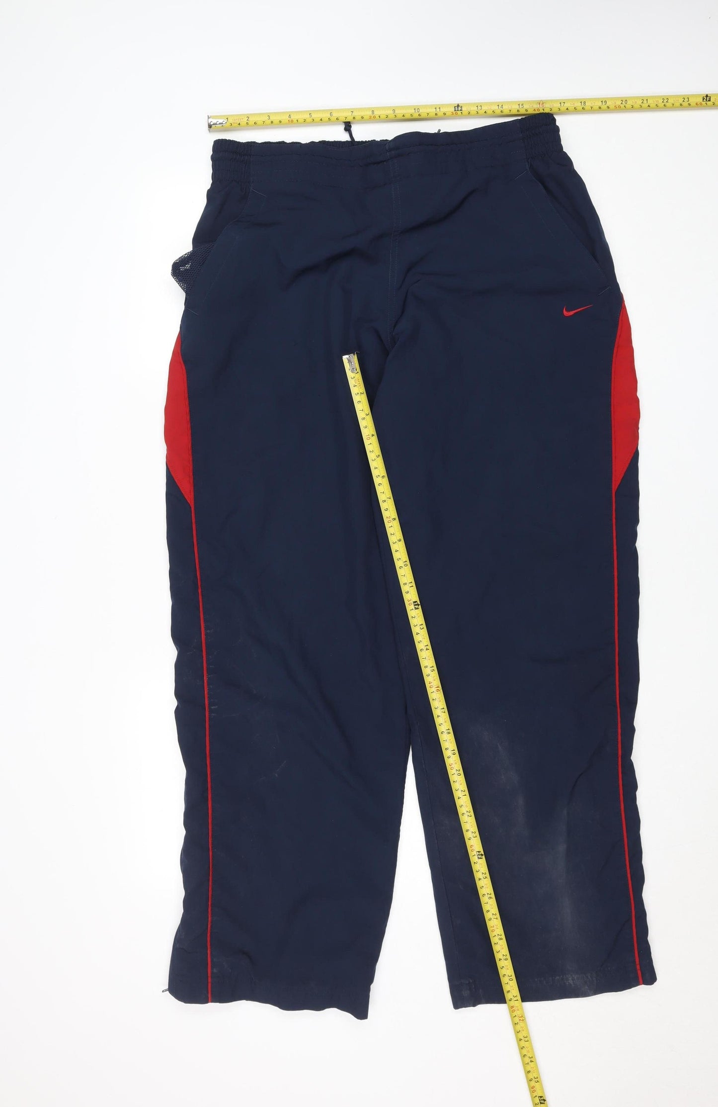 Nike Men's Blue Track Pants L 34in Elastic Waist Quick Dry Breathable
