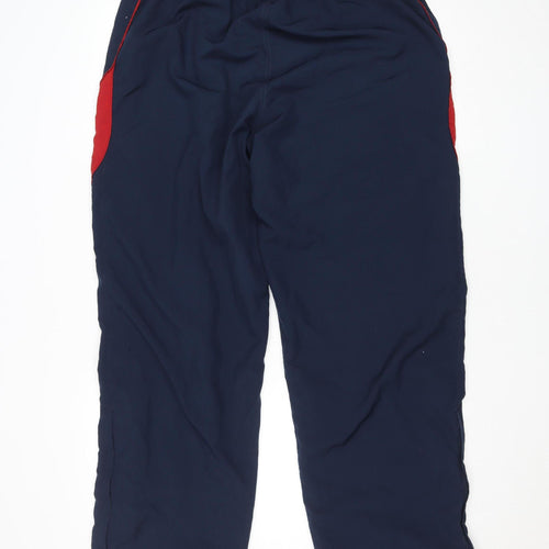 Nike Men's Blue Track Pants L 34in Elastic Waist Quick Dry Breathable