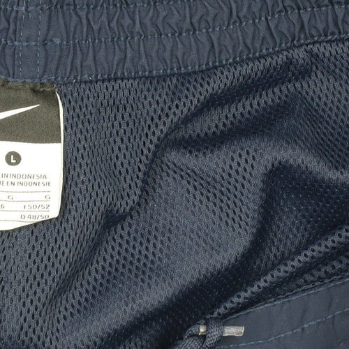 Nike Men's Blue Track Pants L 34in Elastic Waist Quick Dry Breathable