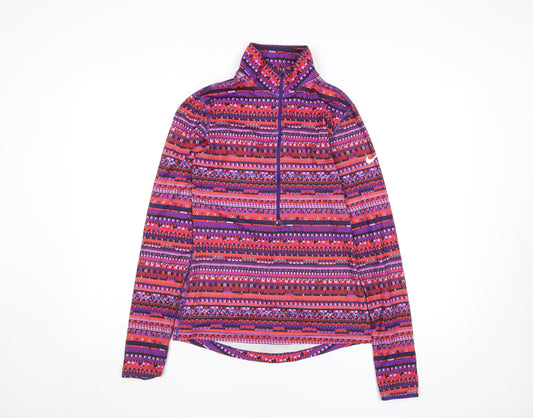 Nike Pro Dri-FIT Women's Multicoloured Long Sleeve 1/4 Zip Top Size S