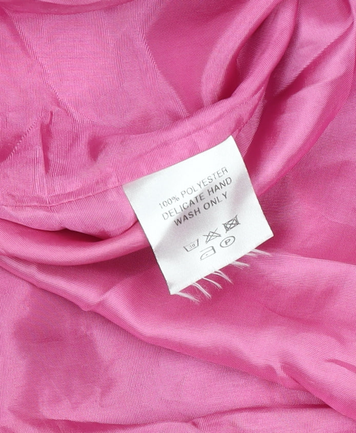 Avalon Collection Women Pink Flare Midi Skirt Size 16 Polyester