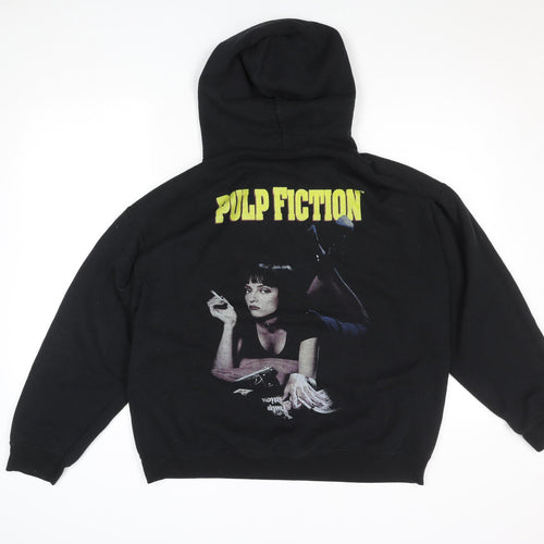 Pulp Fiction Black Hoodie Small Women Unisex Miramax Graphic Print