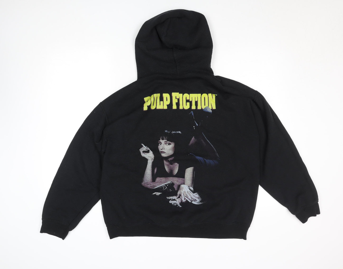 Pulp Fiction Black Hoodie Small Women Unisex Miramax Graphic Print