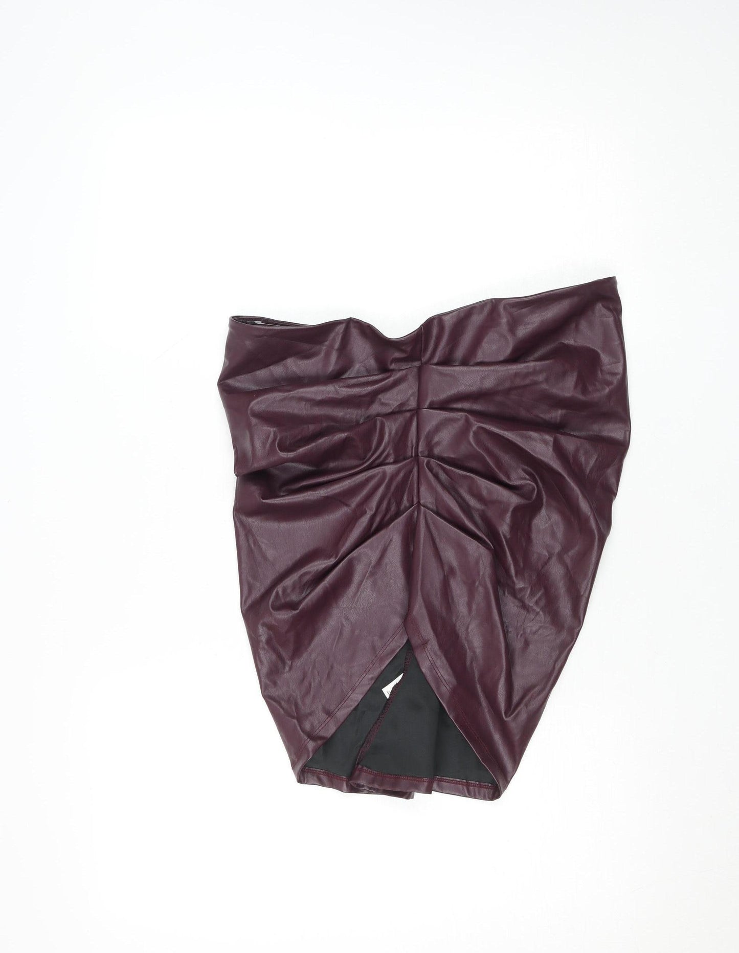 Glassons Womens Brown Faux Leather Short Skirt Size 14