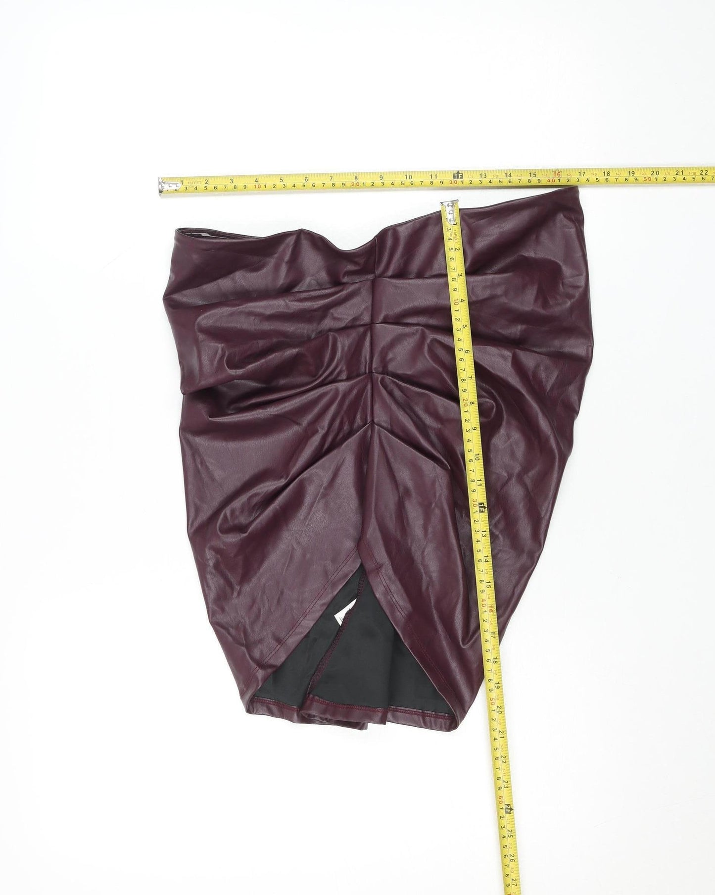 Glassons Womens Brown Faux Leather Short Skirt Size 14