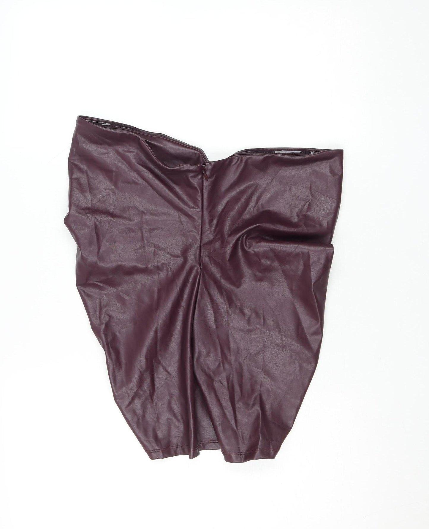 Glassons Womens Brown Faux Leather Short Skirt Size 14