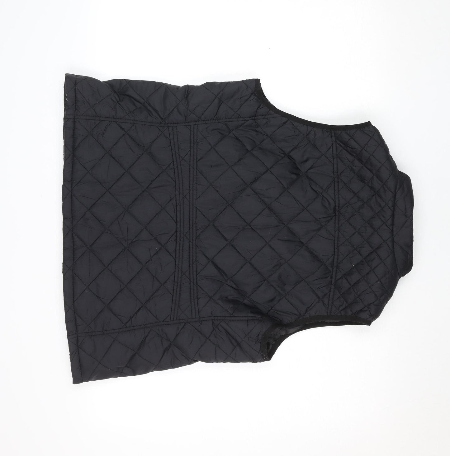 Fuinloth Women's Black Quilted Polyester Waistcoat XL