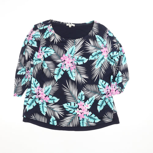 Gerard Women’s Multicoloured Floral 3/4 Sleeve Tunic Top Size 16