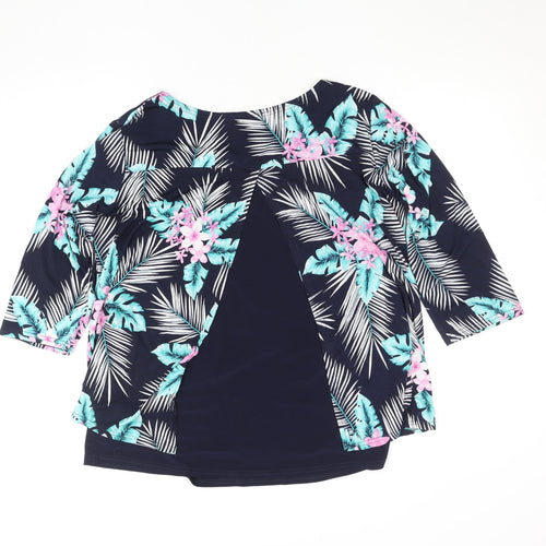 Gerard Women’s Multicoloured Floral 3/4 Sleeve Tunic Top Size 16